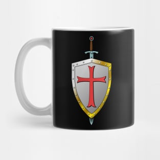 Templar Shield and Sword - Templar Knight Mug